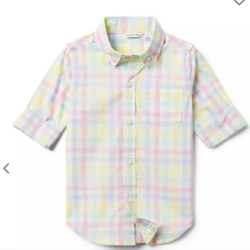 Janie & Jack Gingham Poplin‎ Shirt
